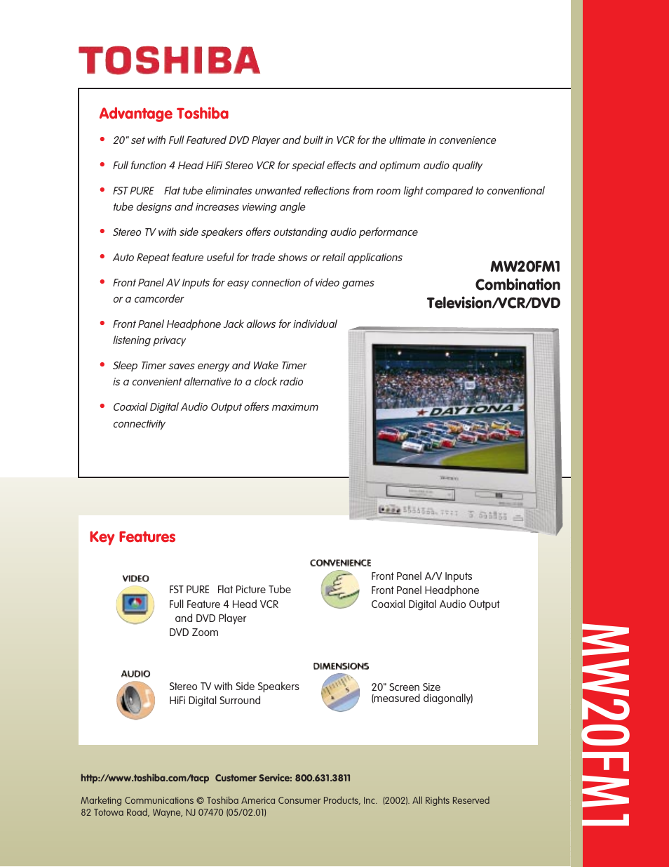 Toshiba MW 20FM1 User Manual | 2 pages