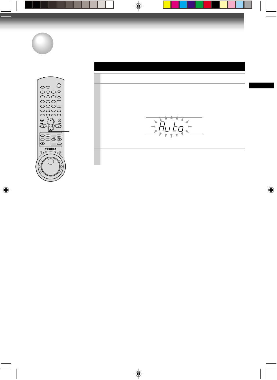 Auto set up, Plug the vcr into the ac outlet | Toshiba W-717 User Manual | Page 13 / 47