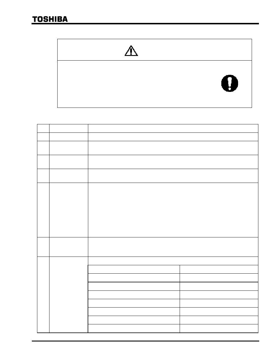 Caution | Toshiba Uninterruptible Power System G8000 Series User Manual | Page 10 / 41