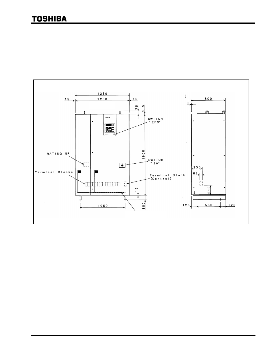 Dimensions and weight | Toshiba Uninterruptible Power System G8000 Series User Manual | Page 18 / 41