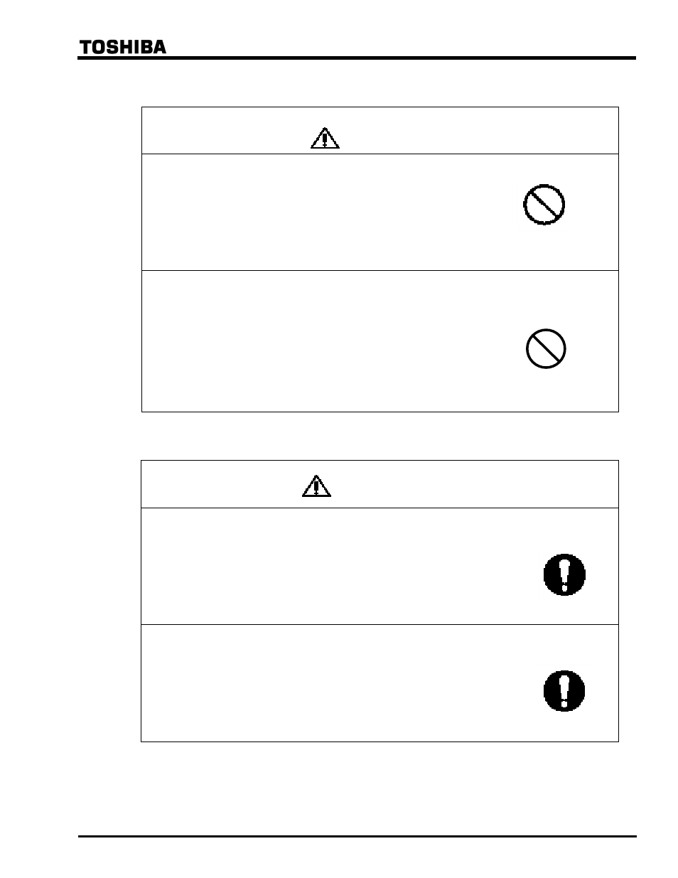 Warning | Toshiba Uninterruptible Power System G8000 Series User Manual | Page 8 / 41