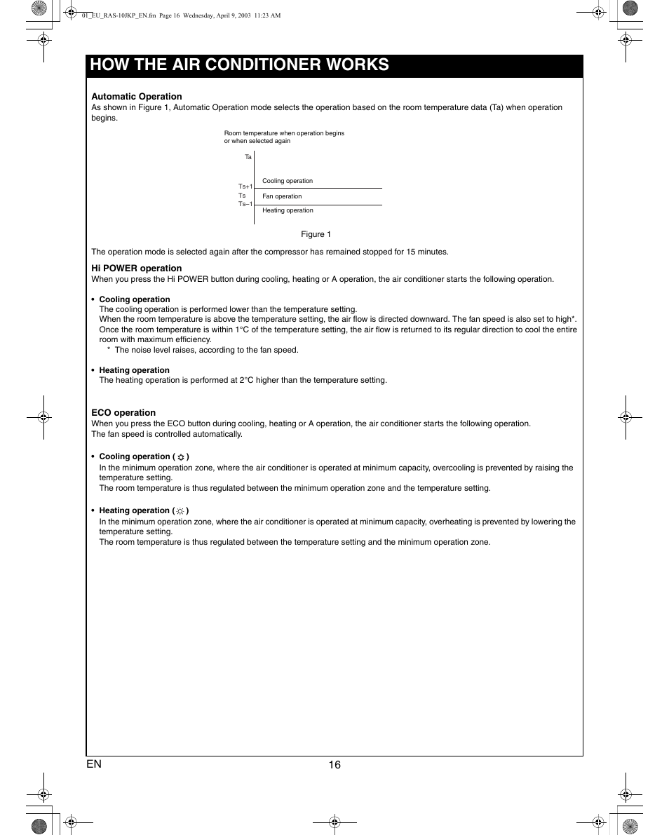 How the air conditioner works, 16 en | Toshiba RAS-13JKVP-E User Manual | Page 18 / 31