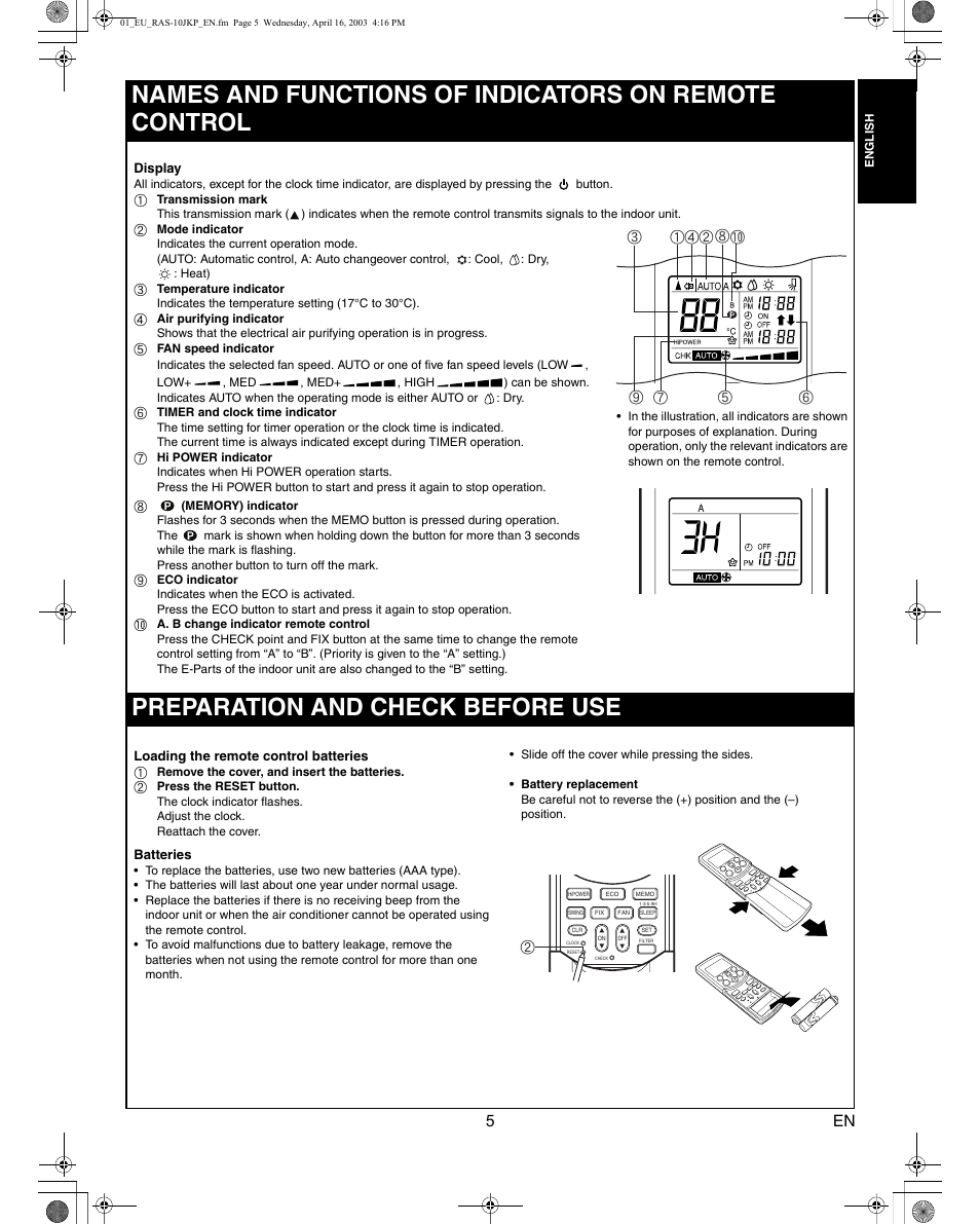 Toshiba RAS-13JKVP-E User Manual | Page 7 / 31