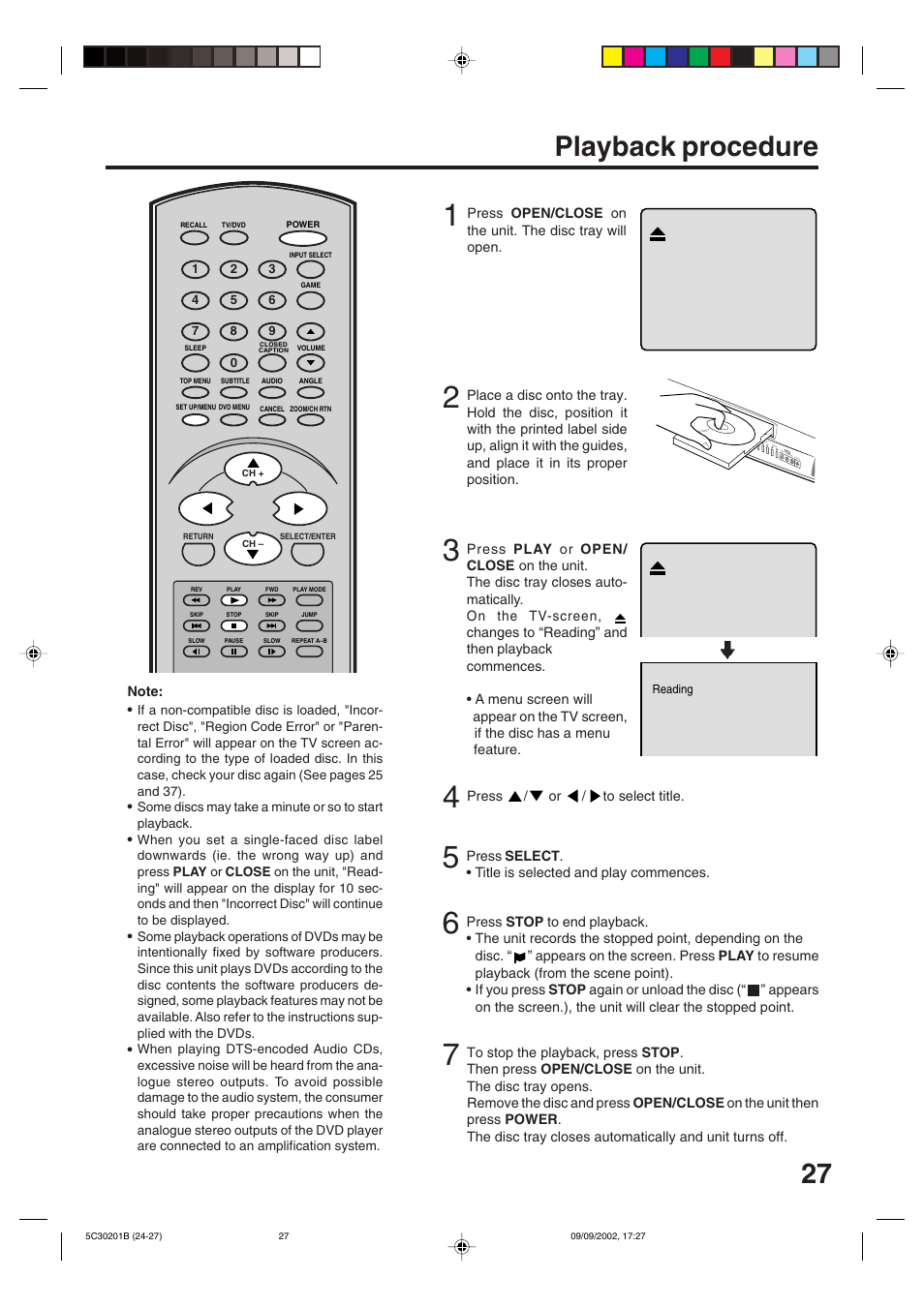 Playback procedure | Toshiba MD13M1 User Manual | Page 27 / 52