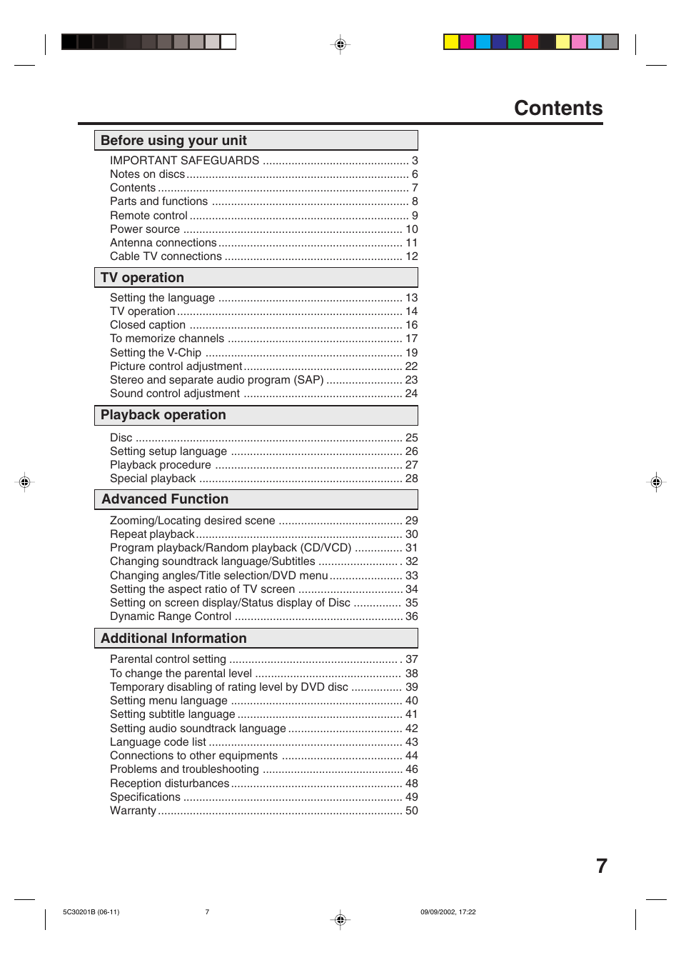 Toshiba MD13M1 User Manual | Page 7 / 52