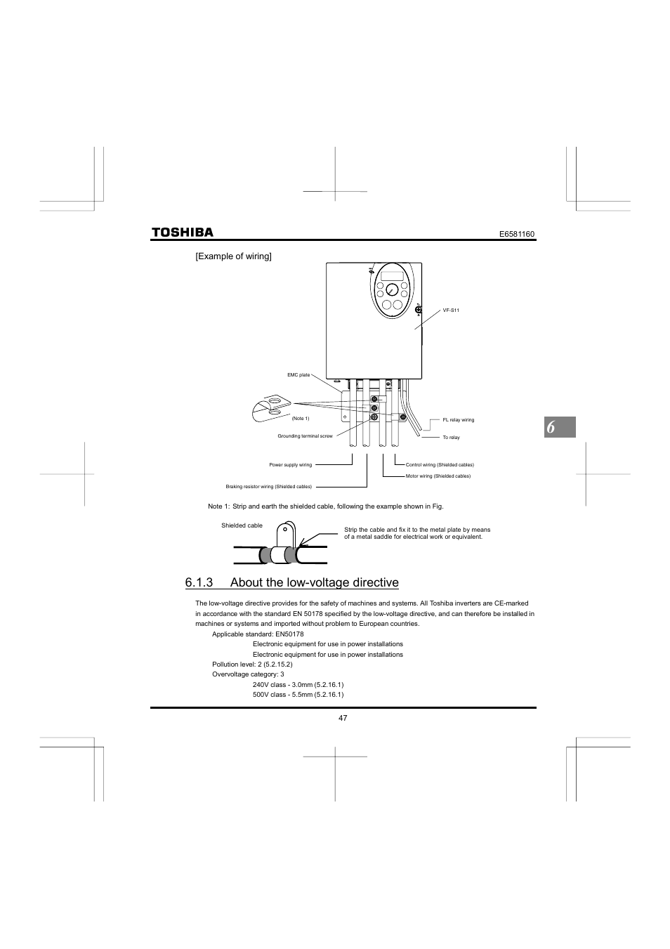 3 about the low-voltage directive | Toshiba VF-S11 User Manual | Page 48 / 81