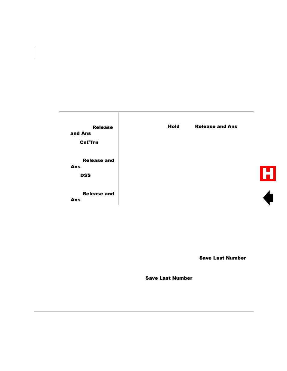 Release and answer, Saved number redial, Release and answer saved number redial | Toshiba Starta DK Digital Telephone User Manual | Page 70 / 136