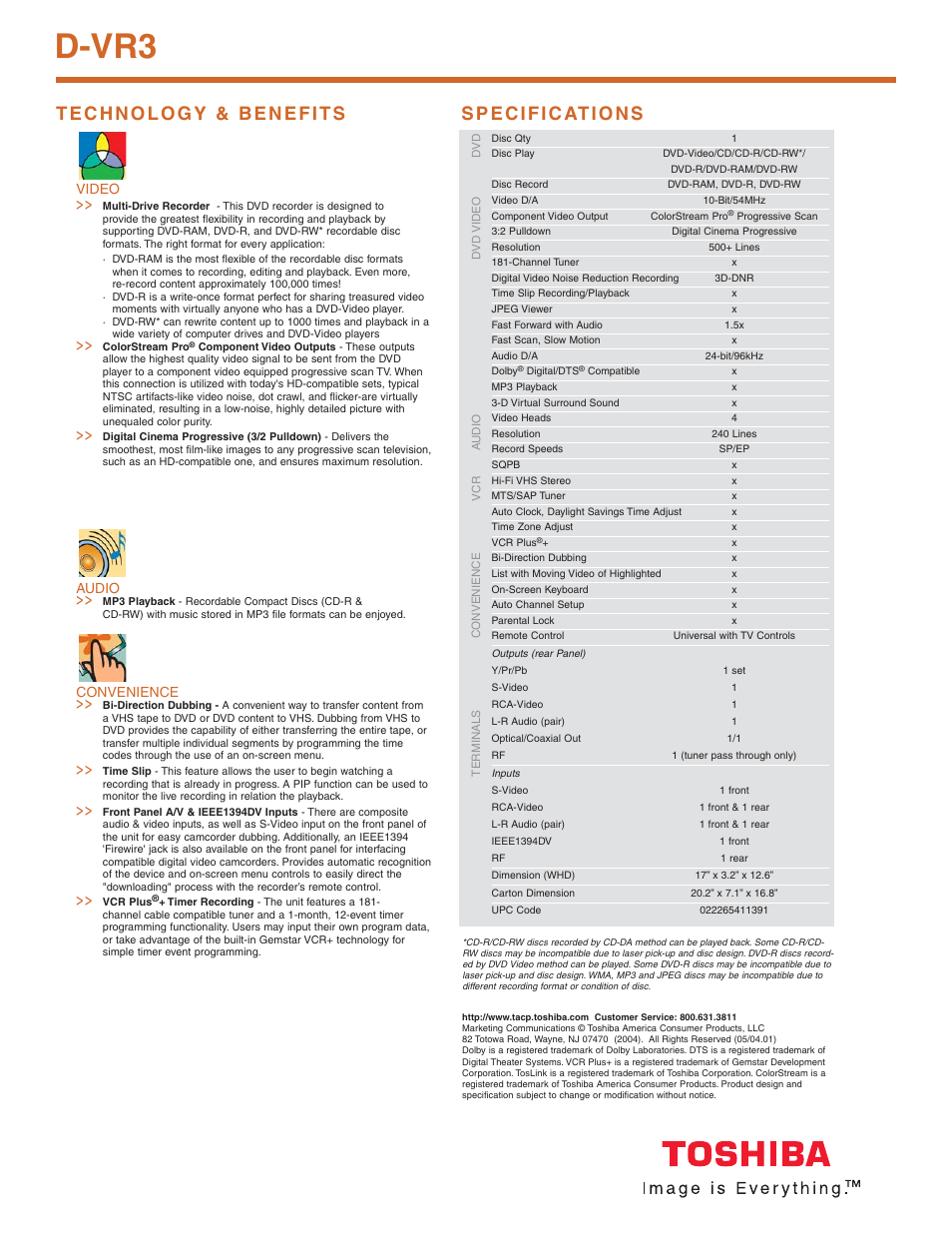 D-vr3 | Toshiba D-VR3 User Manual | Page 2 / 2