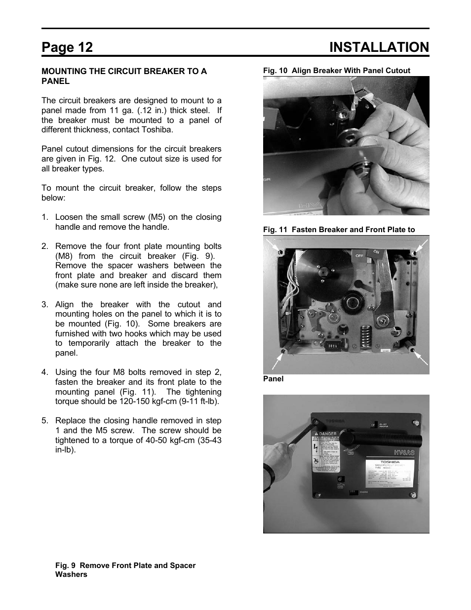 Page 12 installation | Toshiba HV6AS User Manual | Page 16 / 39