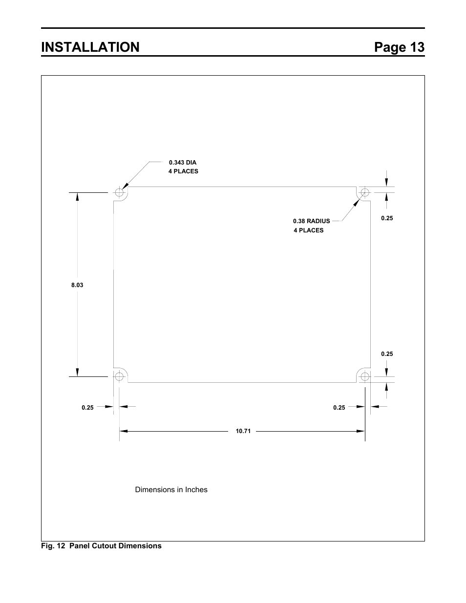 Are given in fig. 12. one cutout, Installation page 13 | Toshiba HV6AS User Manual | Page 17 / 39