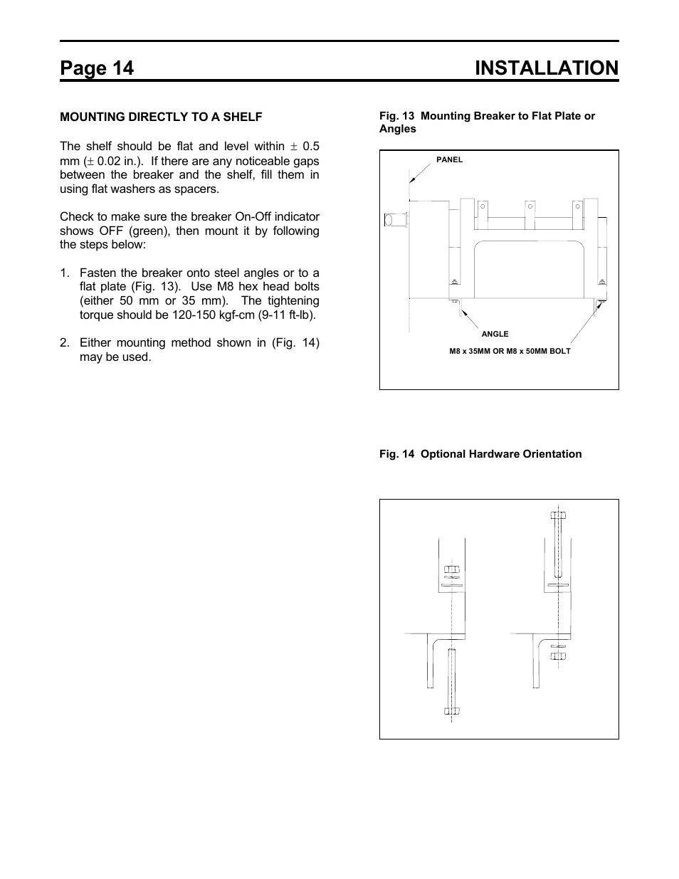 Page 14 installation | Toshiba HV6AS User Manual | Page 18 / 39