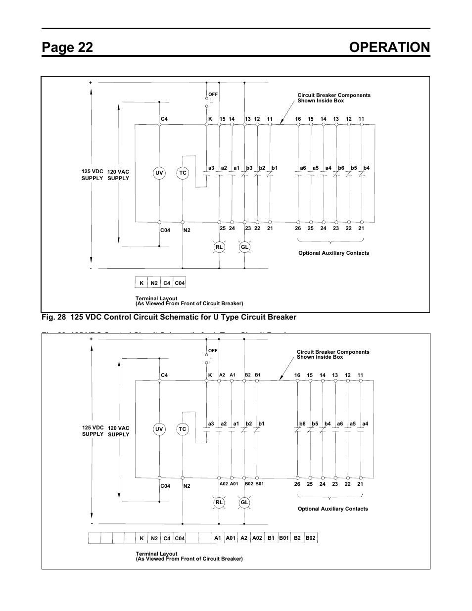 Wiring diagram shown in fig, Shown in fig. 28 through f, Page 22 operation | Toshiba HV6AS User Manual | Page 26 / 39