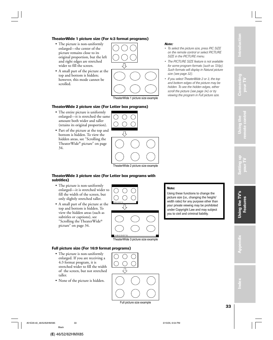 Toshiba 46HMX85 User Manual | Page 33 / 72