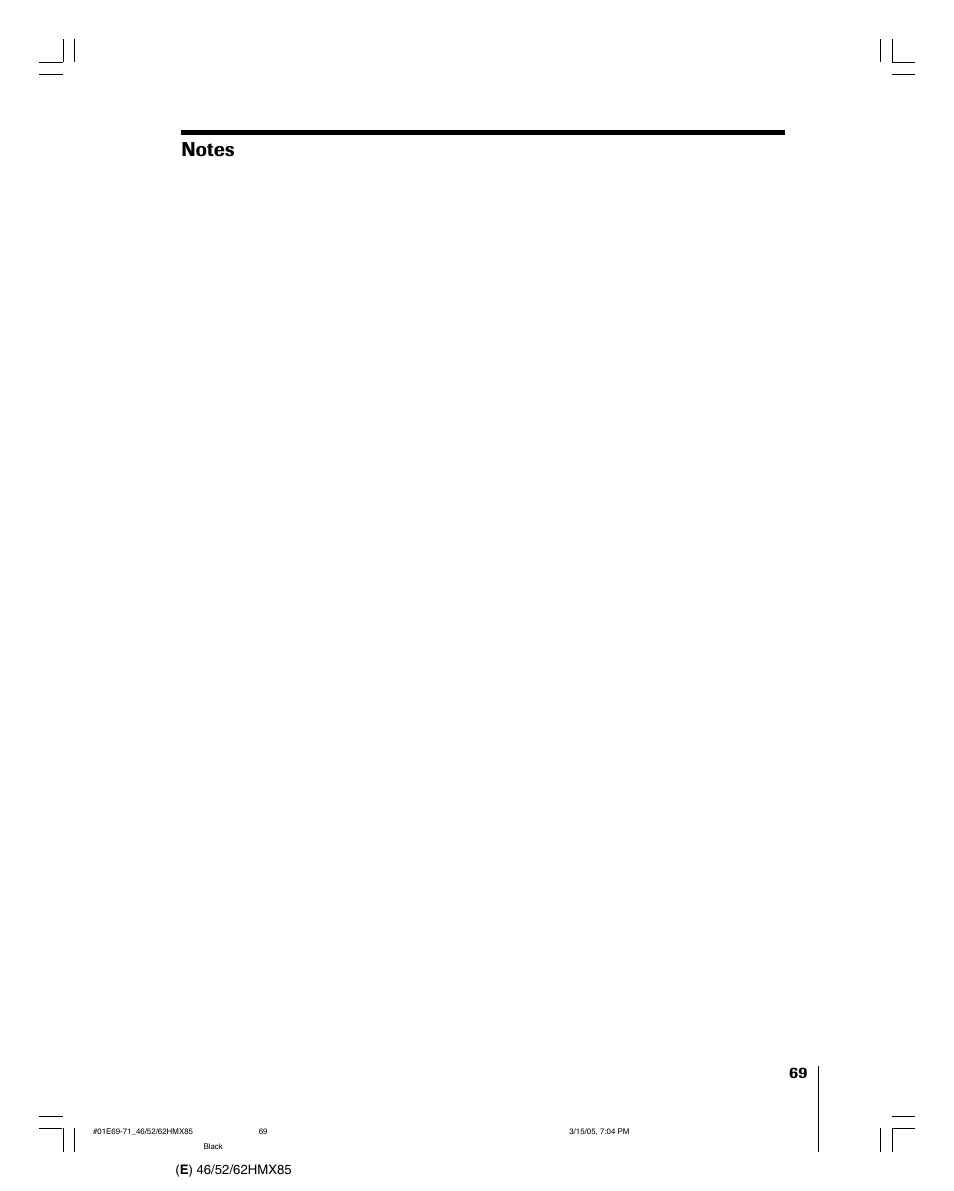 Toshiba 46HMX85 User Manual | Page 69 / 72