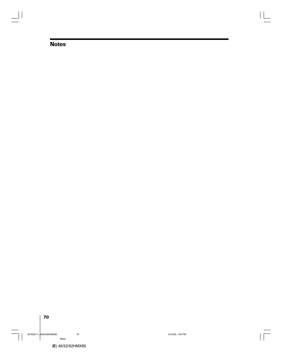 Toshiba 46HMX85 User Manual | Page 70 / 72