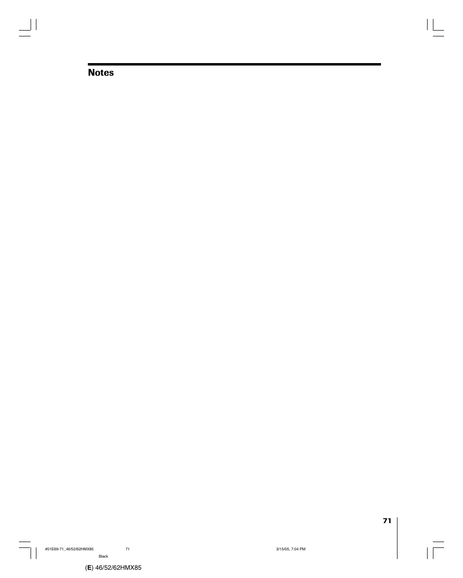 Toshiba 46HMX85 User Manual | Page 71 / 72