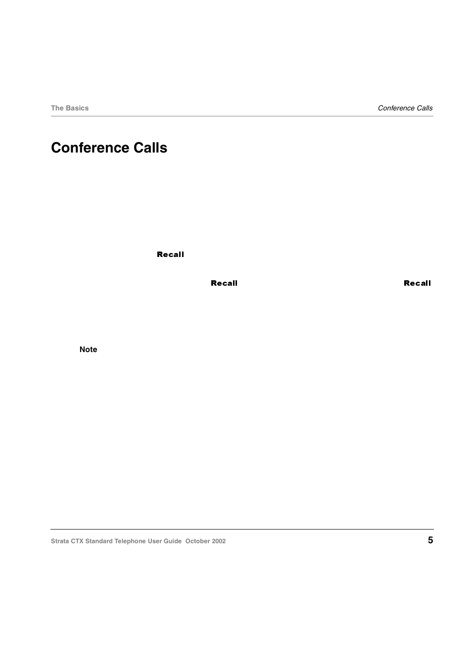 Conference calls | Toshiba Standard Telephone User Manual | Page 14 / 49