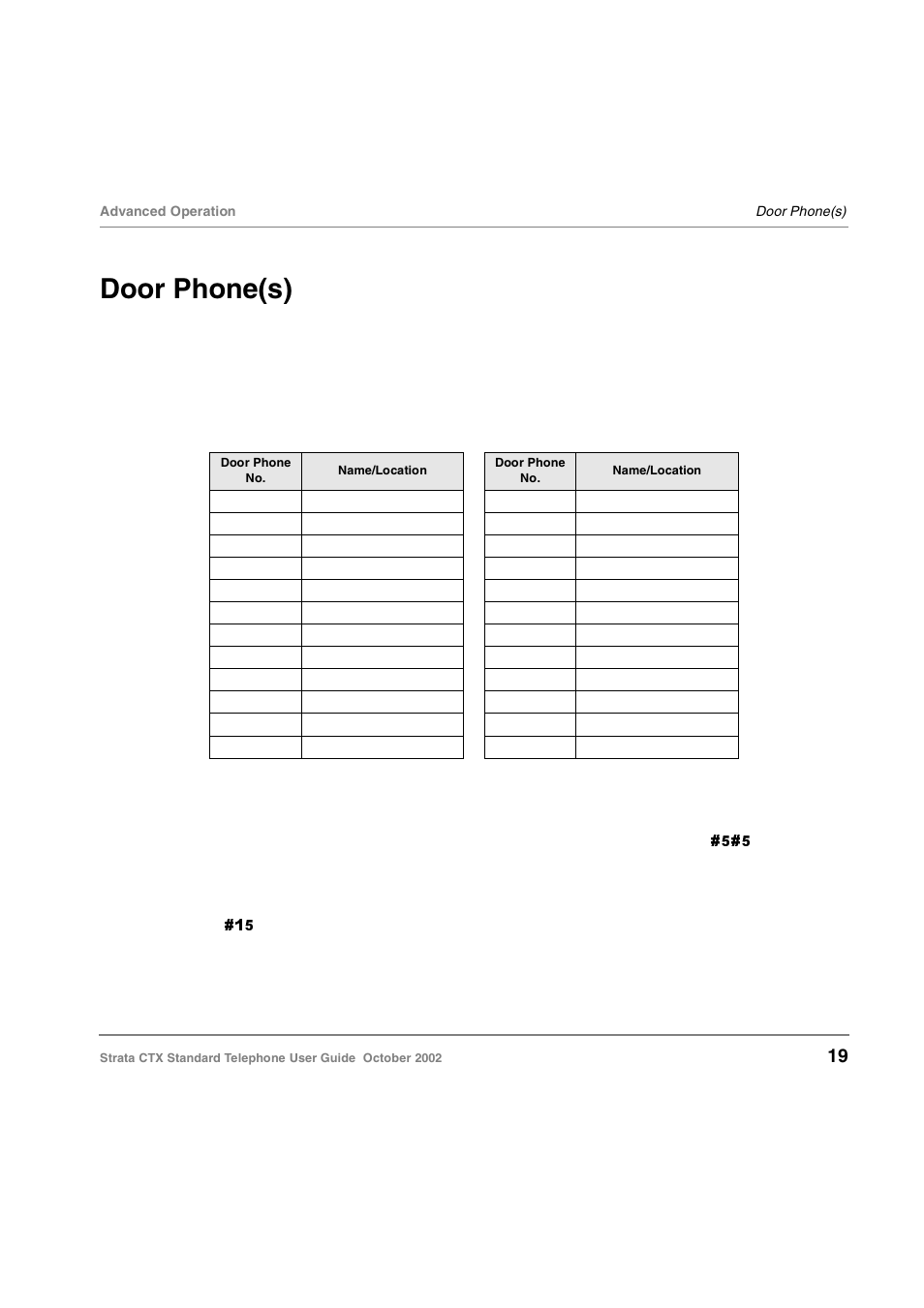 Door phone(s) | Toshiba Standard Telephone User Manual | Page 28 / 49