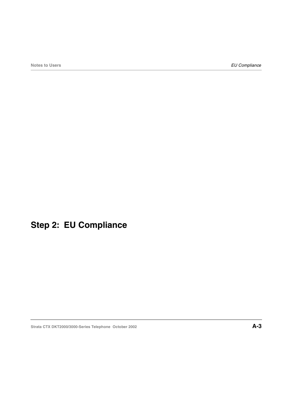 Step 2: eu compliance | Toshiba Standard Telephone User Manual | Page 42 / 49