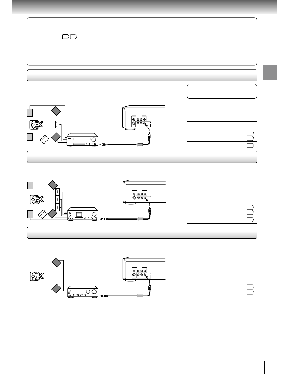 Connections, Make the following setting | Toshiba SD-2150 User Manual | Page 19 / 46