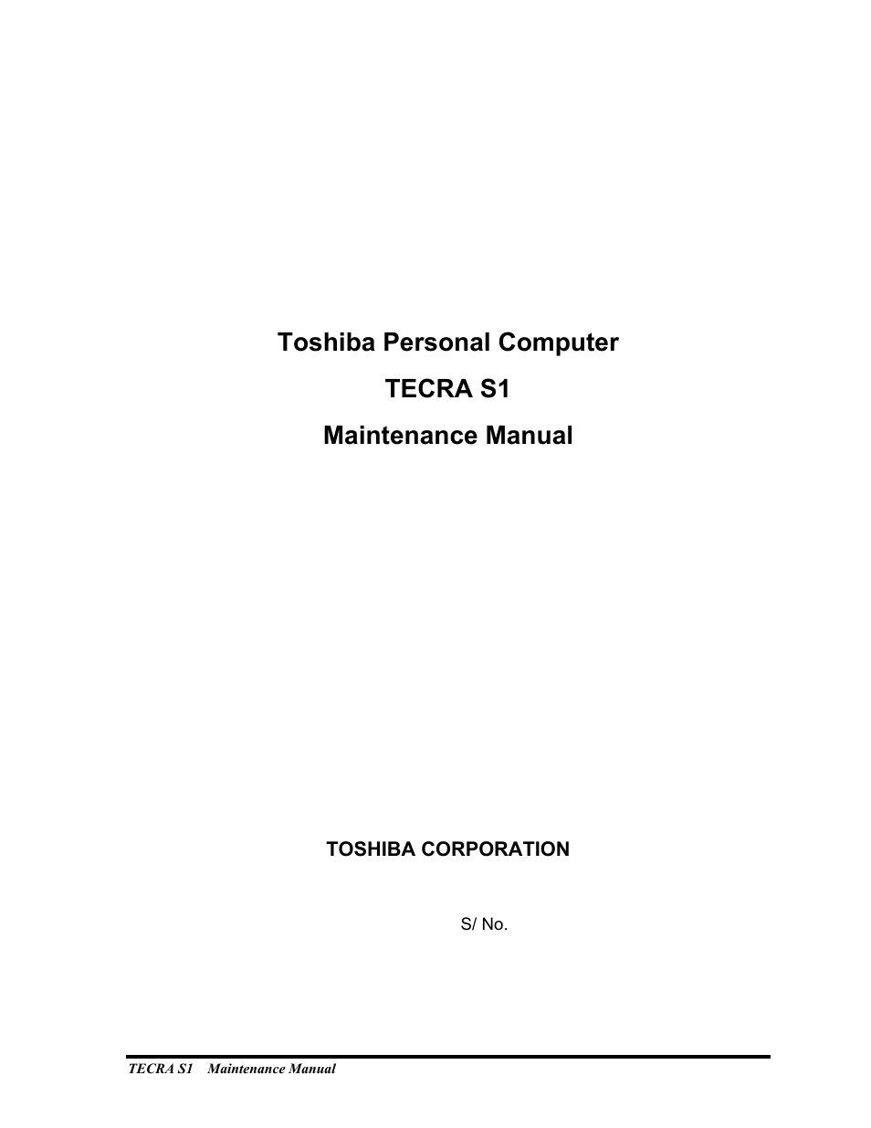 Toshiba TECRA S1 User Manual | 268 pages