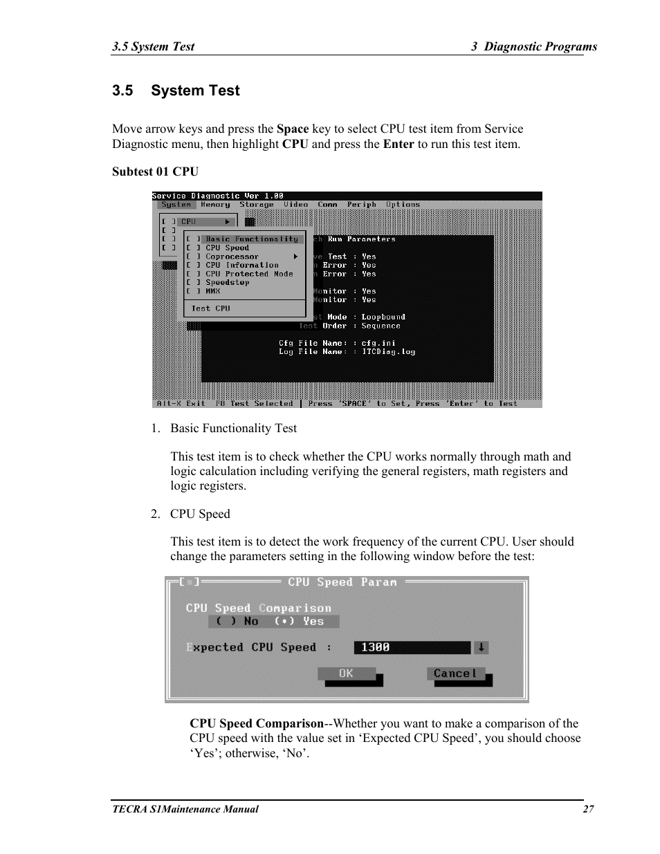 System test | Toshiba TECRA S1 User Manual | Page 101 / 268