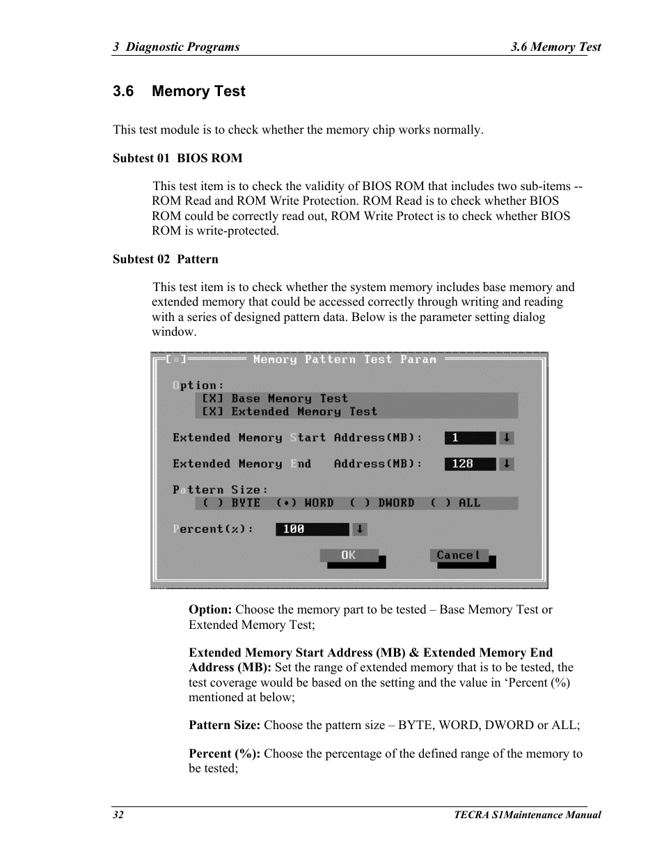 Memory test | Toshiba TECRA S1 User Manual | Page 106 / 268