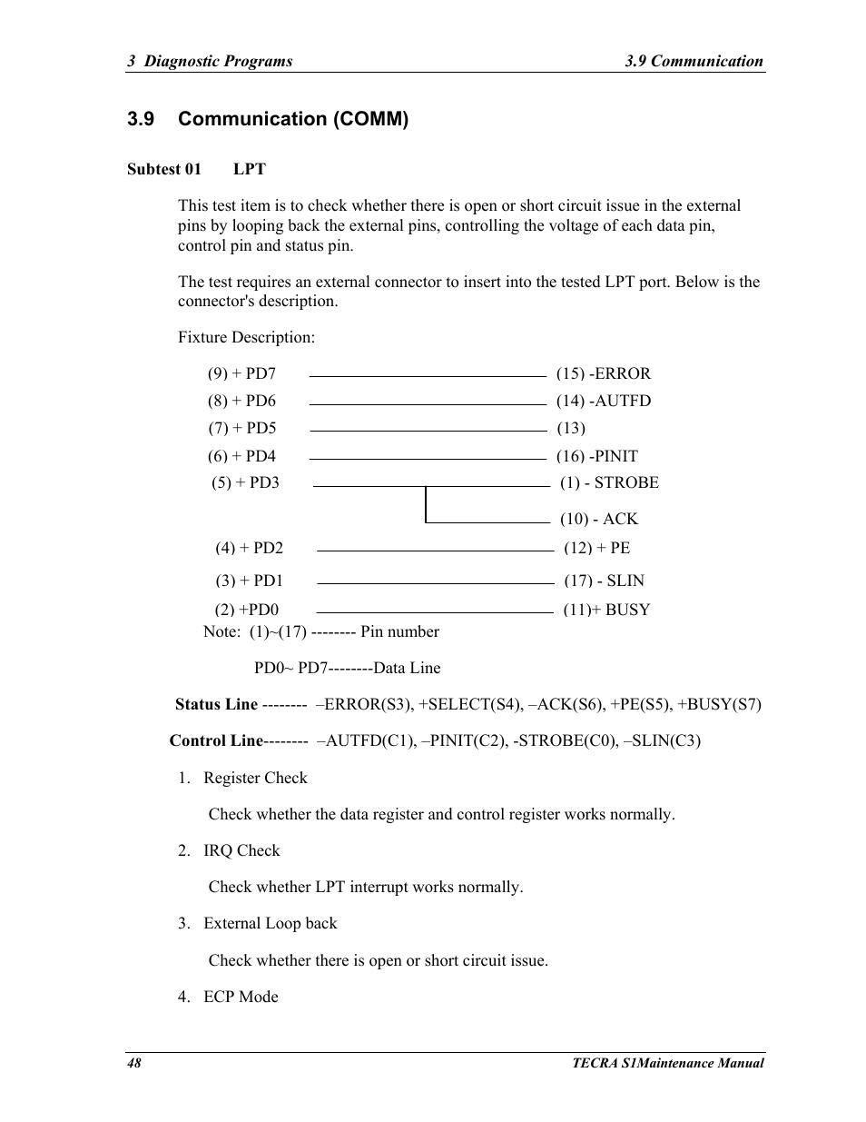 Communication (comm) | Toshiba TECRA S1 User Manual | Page 122 / 268