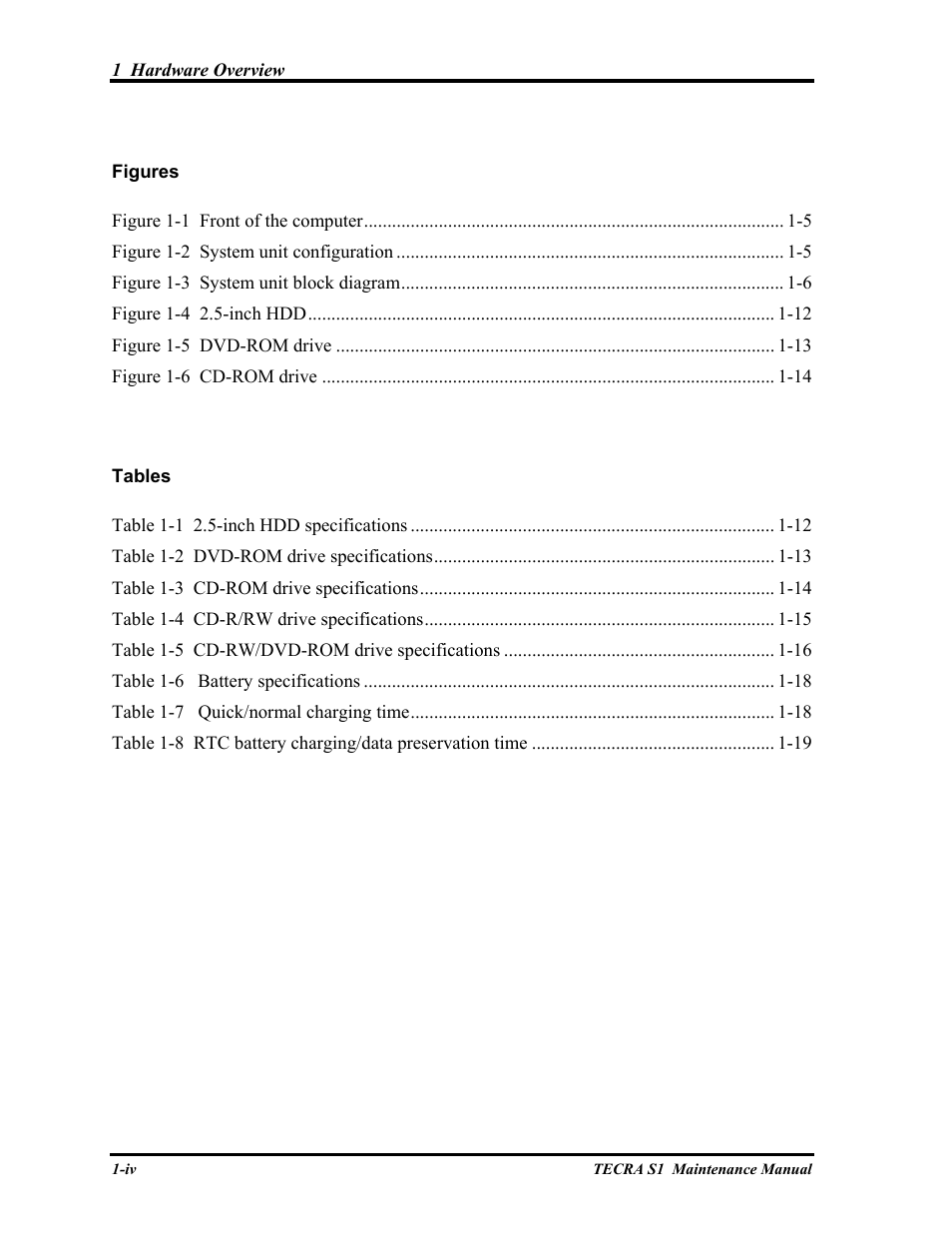 Toshiba TECRA S1 User Manual | Page 14 / 268