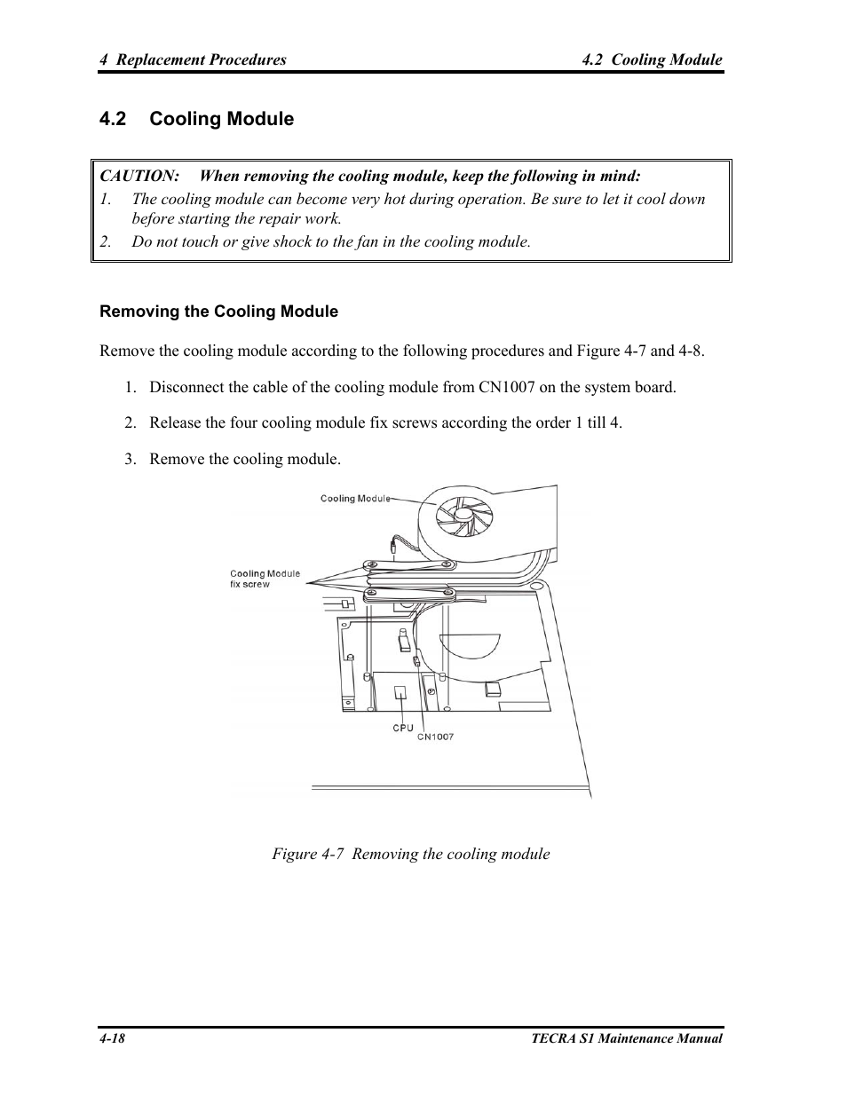 Cooling module | Toshiba TECRA S1 User Manual | Page 166 / 268