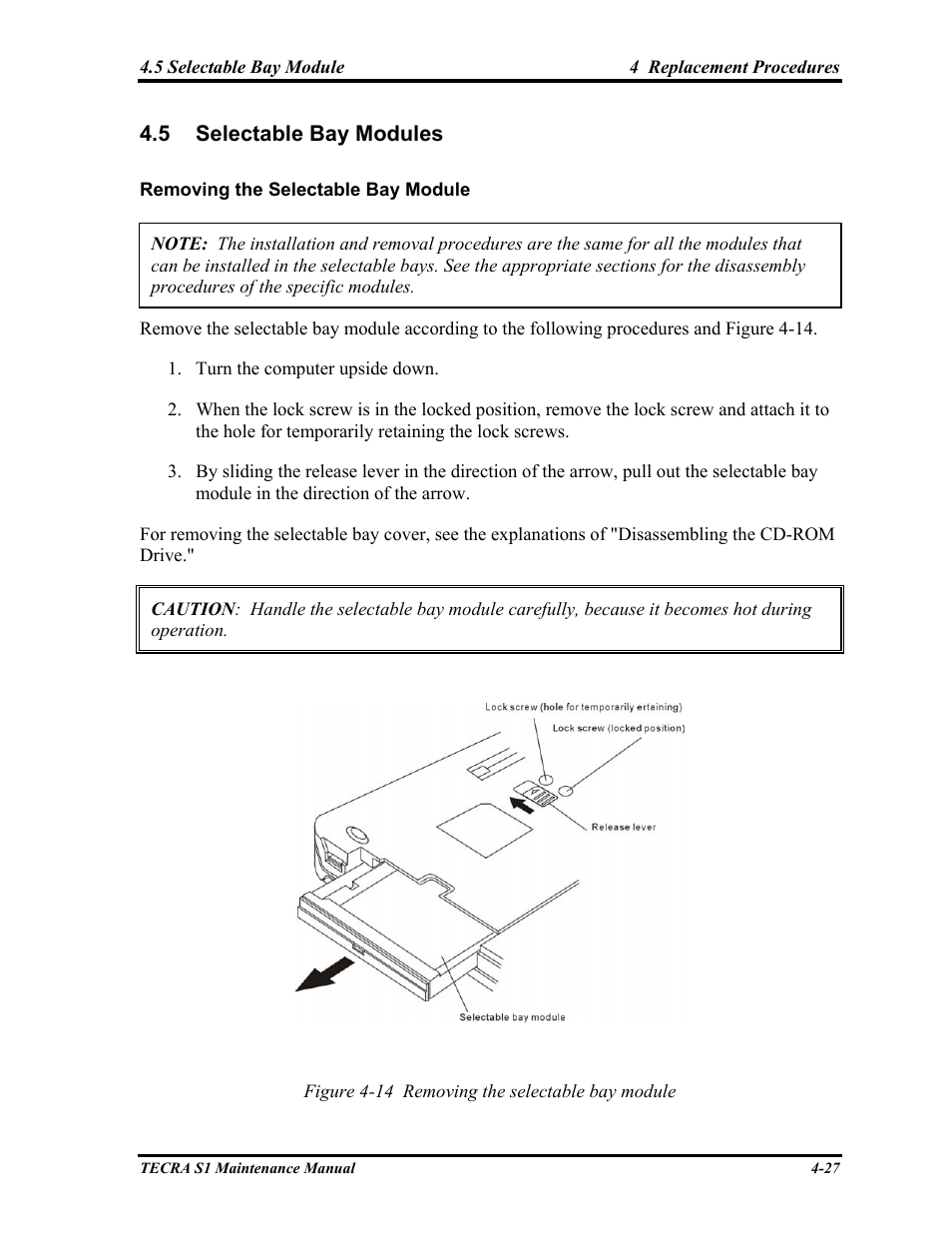 Selectable bay modules | Toshiba TECRA S1 User Manual | Page 175 / 268