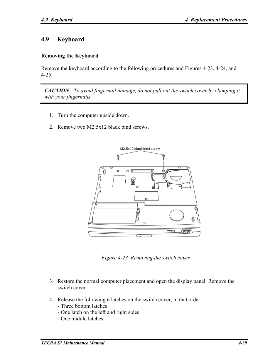 Keyboard | Toshiba TECRA S1 User Manual | Page 187 / 268