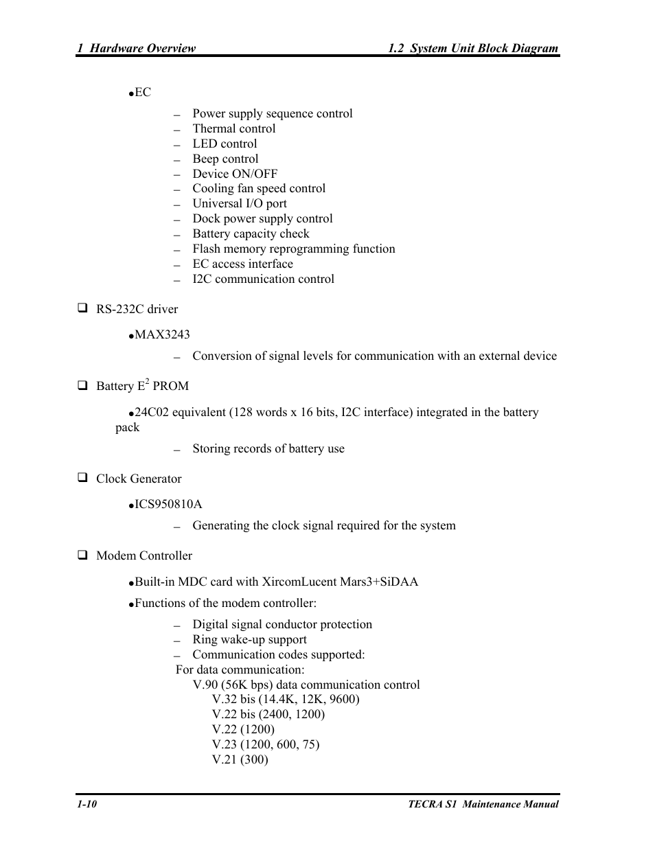 Toshiba TECRA S1 User Manual | Page 24 / 268