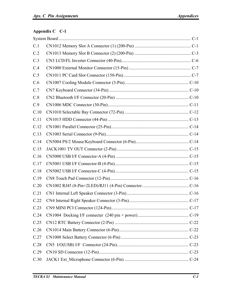 Toshiba TECRA S1 User Manual | Page 254 / 268