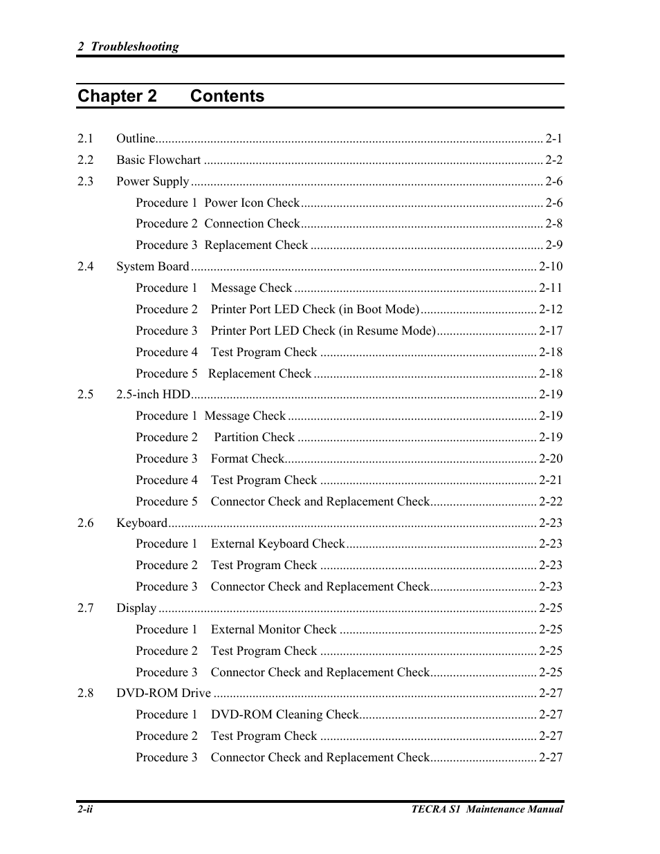 Chapter 2 contents | Toshiba TECRA S1 User Manual | Page 35 / 268