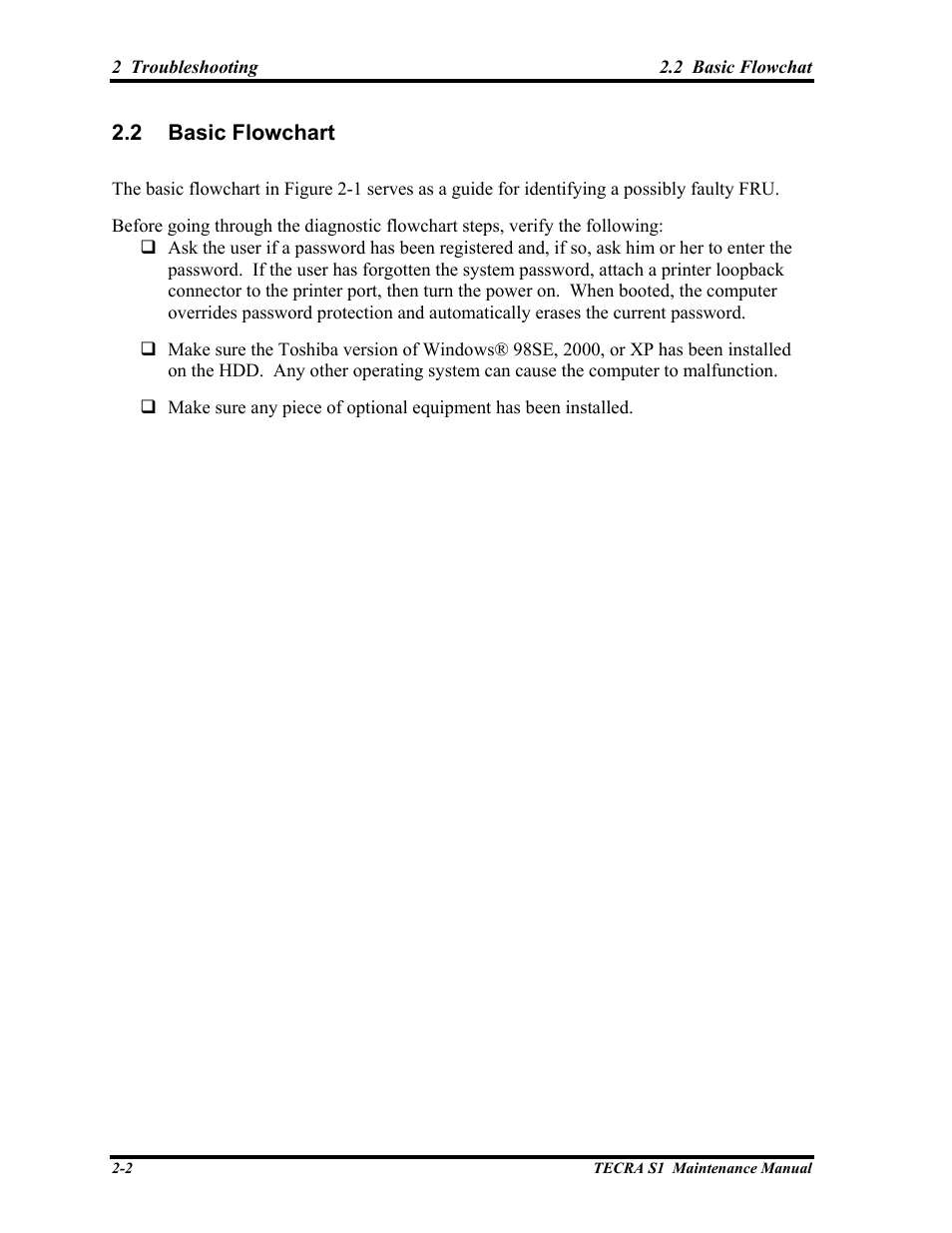 Basic flowchart | Toshiba TECRA S1 User Manual | Page 39 / 268