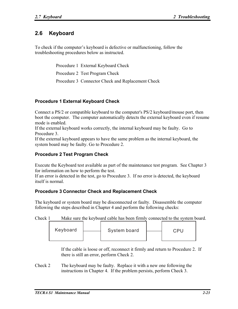 Keyboard | Toshiba TECRA S1 User Manual | Page 60 / 268