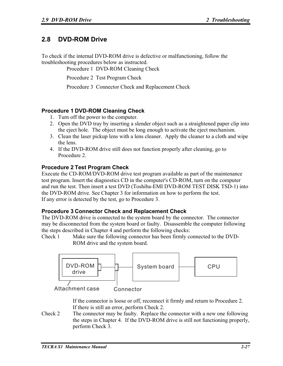 Dvd-rom drive | Toshiba TECRA S1 User Manual | Page 64 / 268