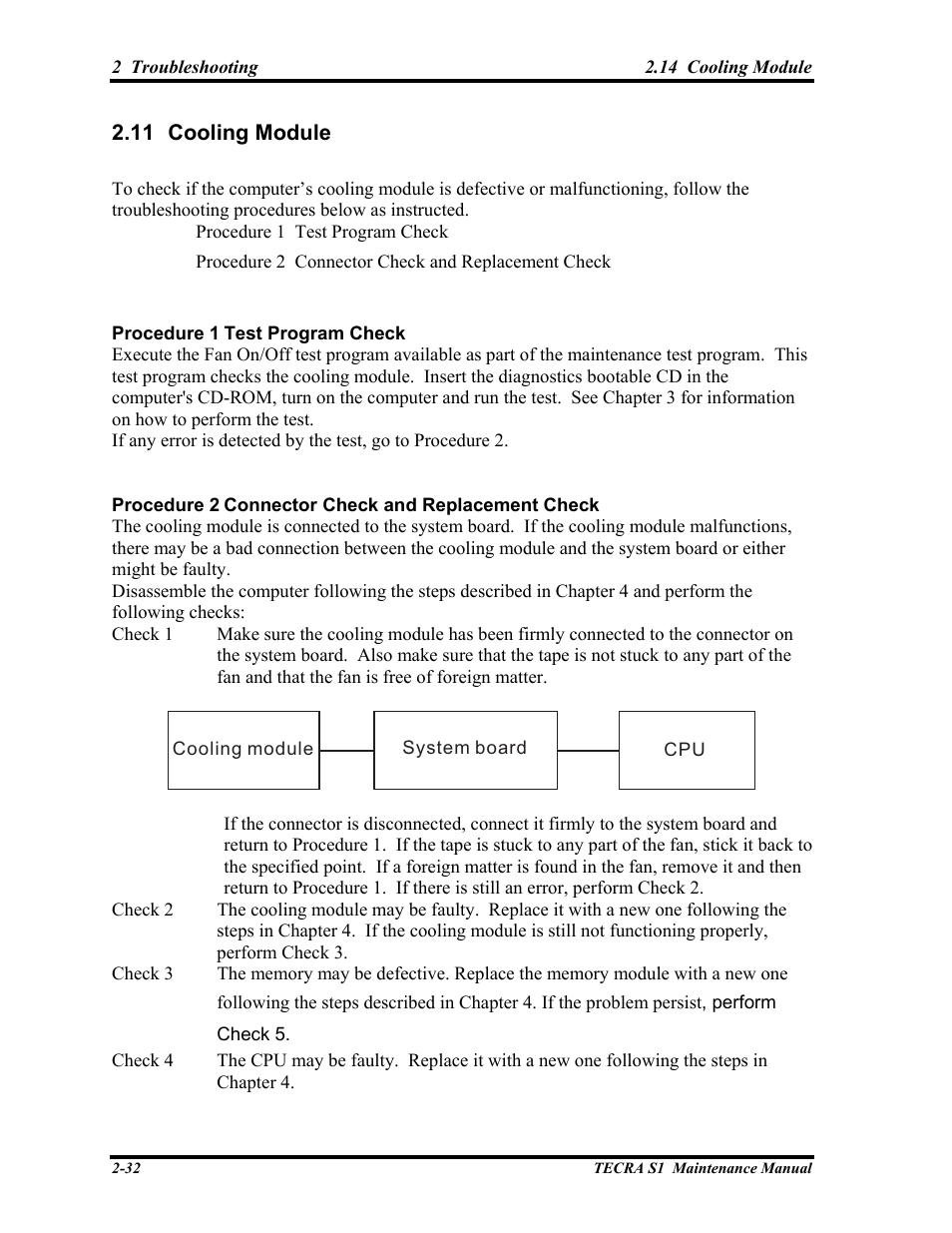 Cooling module | Toshiba TECRA S1 User Manual | Page 69 / 268