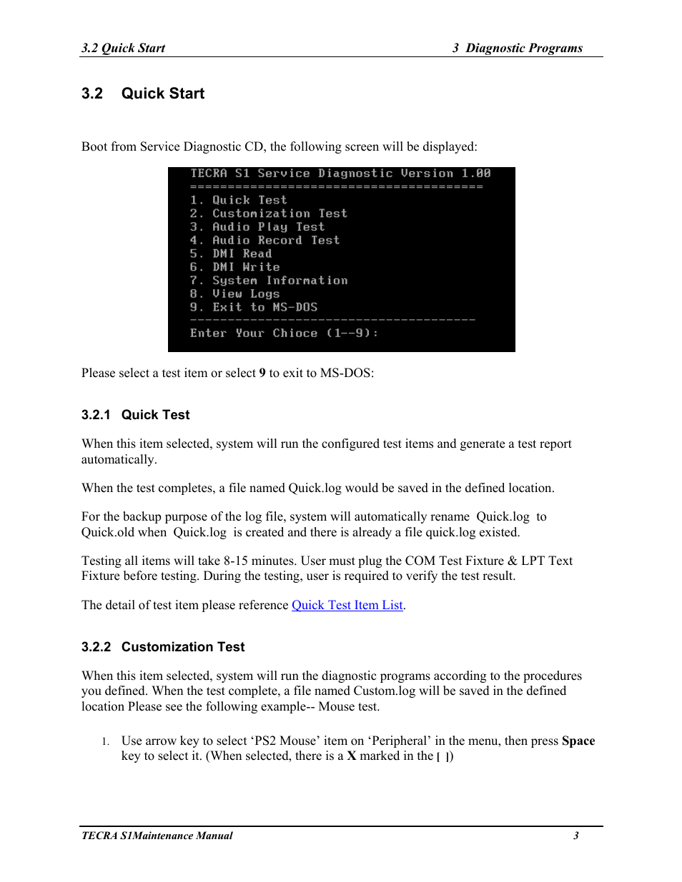 Quick start | Toshiba TECRA S1 User Manual | Page 77 / 268