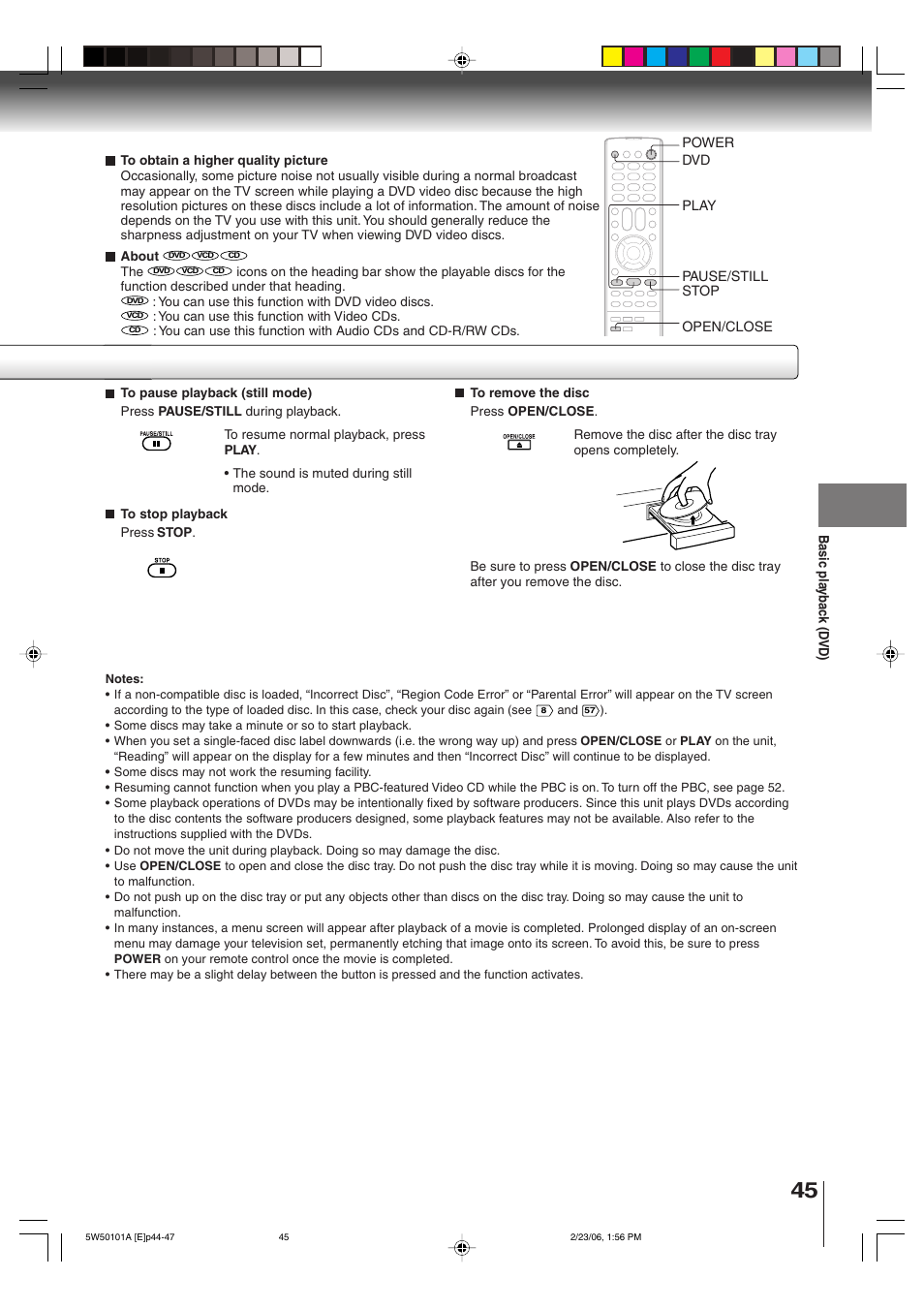 Toshiba MW20F12 User Manual | Page 45 / 68