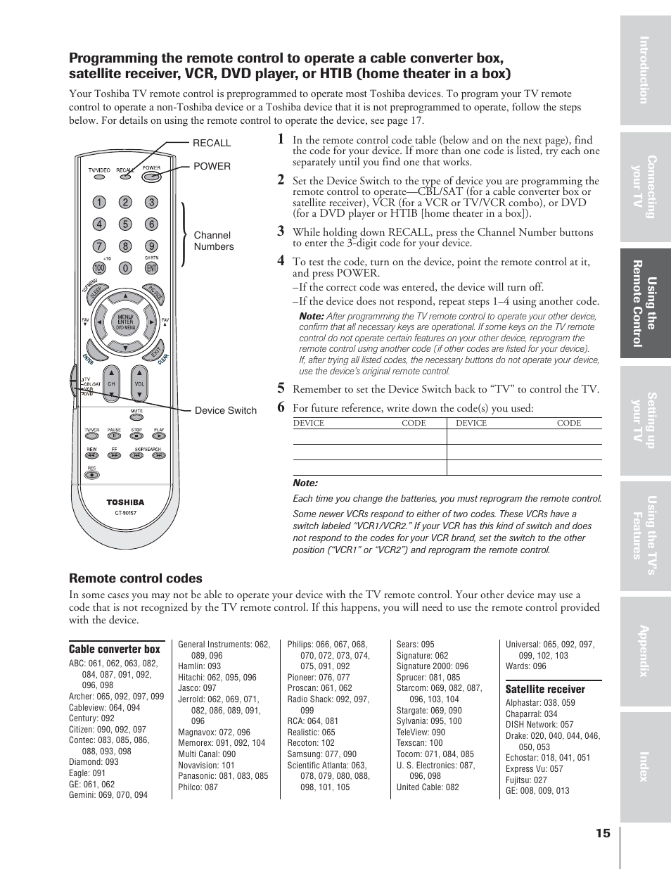 Toshiba 32AF14 User Manual | Page 15 / 48