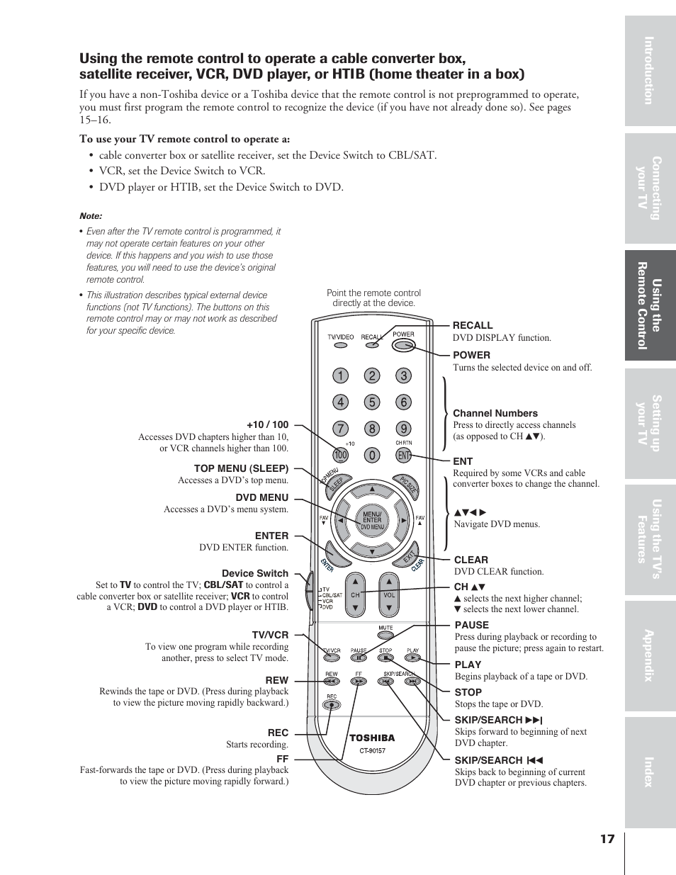 Toshiba 32AF14 User Manual | Page 17 / 48