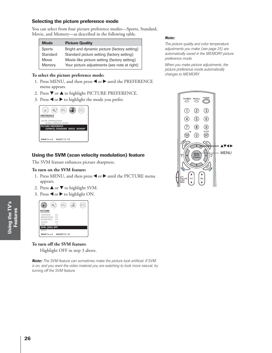 Toshiba 32AF14 User Manual | Page 26 / 48