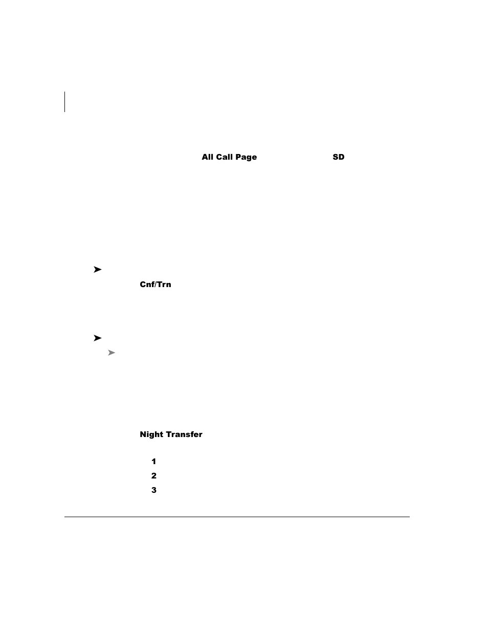 Paging, Call forward override (dss override), Night transfer button | Toshiba STRATA CTX DKT3000 User Manual | Page 94 / 104