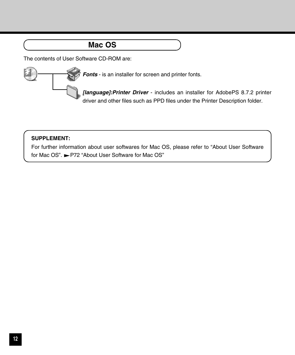 Mac os | Toshiba 810 User Manual | Page 14 / 218