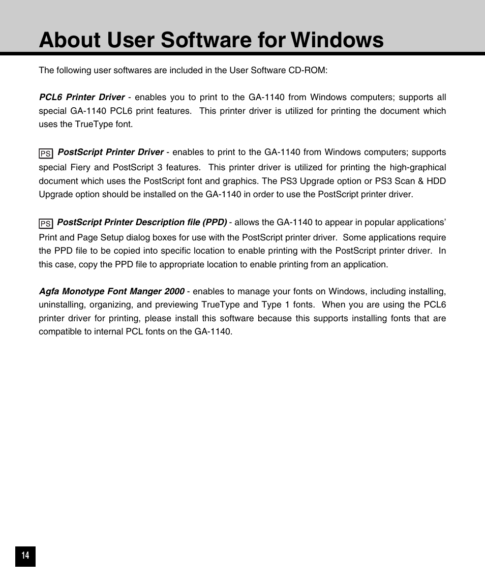 About user software for windows | Toshiba 810 User Manual | Page 16 / 218