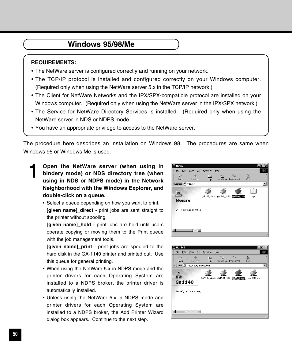 Windows 95/98/me | Toshiba 810 User Manual | Page 52 / 218