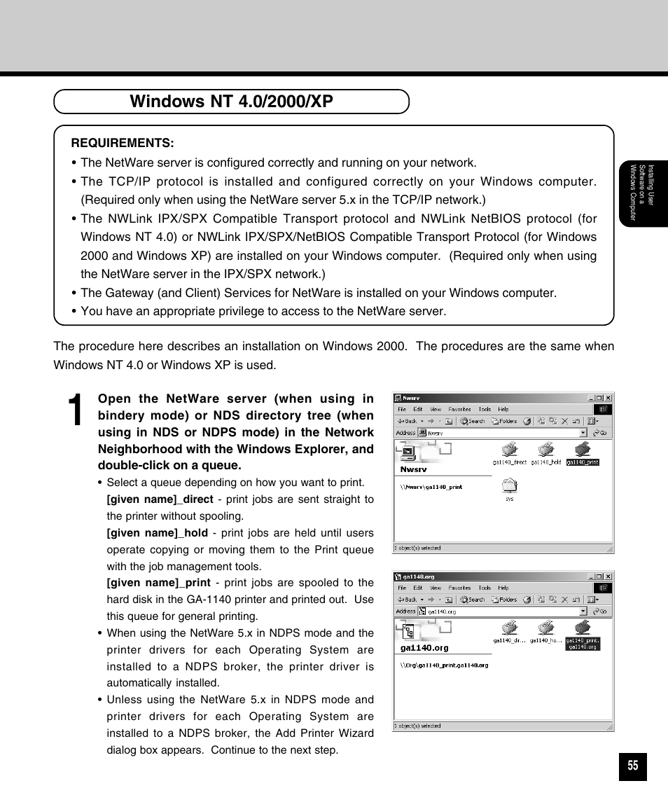 Windows nt 4.0/2000/xp | Toshiba 810 User Manual | Page 57 / 218