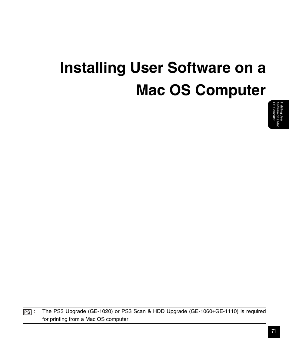 Installing user software on a mac os computer | Toshiba 810 User Manual | Page 73 / 218